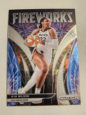 A'Ja Wilson - 2022 Prizm WNBA Fireworks Insert Card