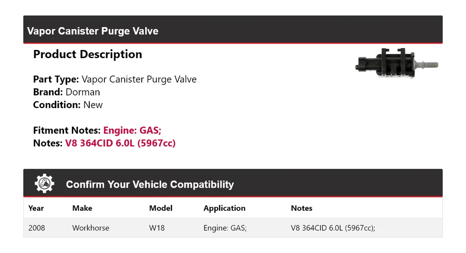 Válvula de purga para vasilha de vapor Workhorse W18 GAS Dorman 2008 - Imagem 2 de 4