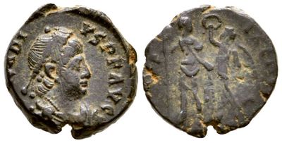 RARE Ancient Rome AD 383- 408 ARCADIUS DIADEM SALUS VICTORY