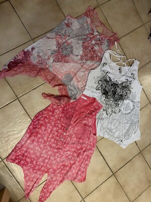 Tredy süßes Set 3x Shirt  Bluse Tunika Top !! Größe  38 40 42 !