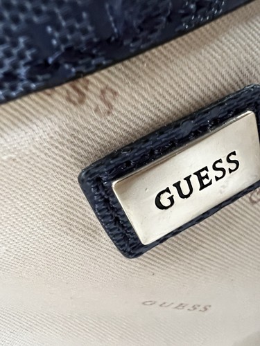 GUESS Ladies Large Shoulder Handbag Tote Navy. & Duster Bag - Picture 4 of 9