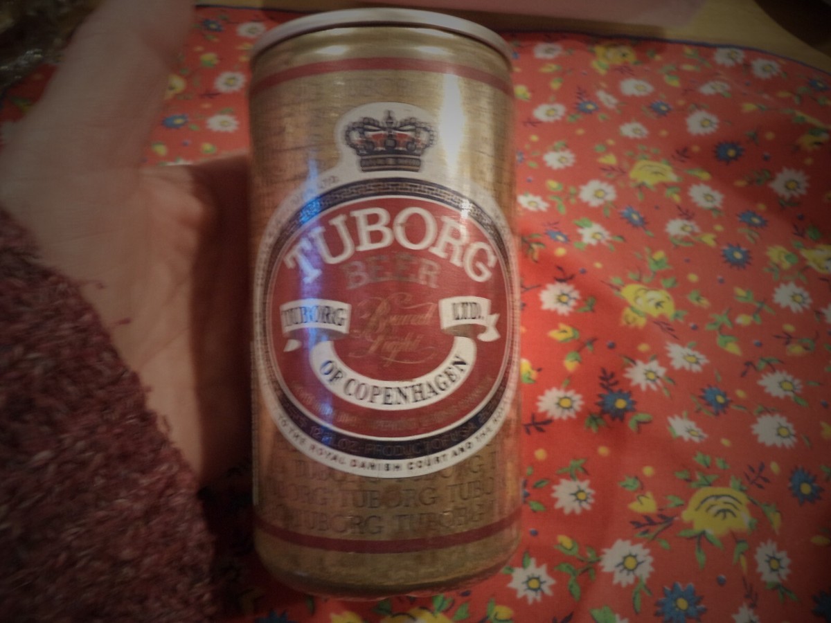 TUBORG OF COPENHAGEN BEER 12 OZ ALUMINUM BAR CODE BEER CAN CARLING
