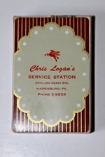 Vintage 1930's RediSlip Playing Cards Mobil Pegasus Gas Station Adv SEALED