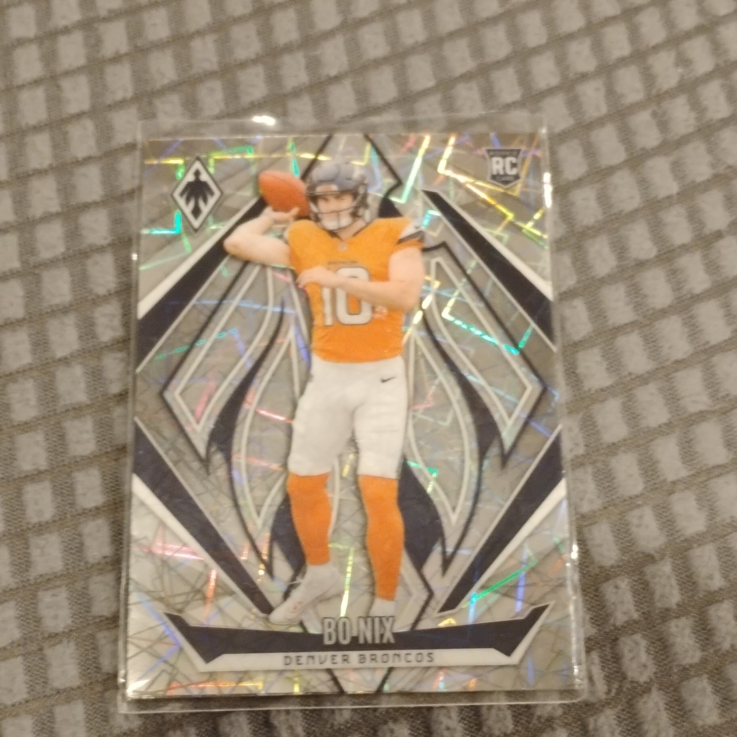 Panini 2024 Phoenix Football Rookie #159 Bo Nix Lazer Rookie Card