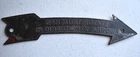 Vintage Antique Die-Cut Metal Brass Fan Arrow Sign Tag Emblem Plaque