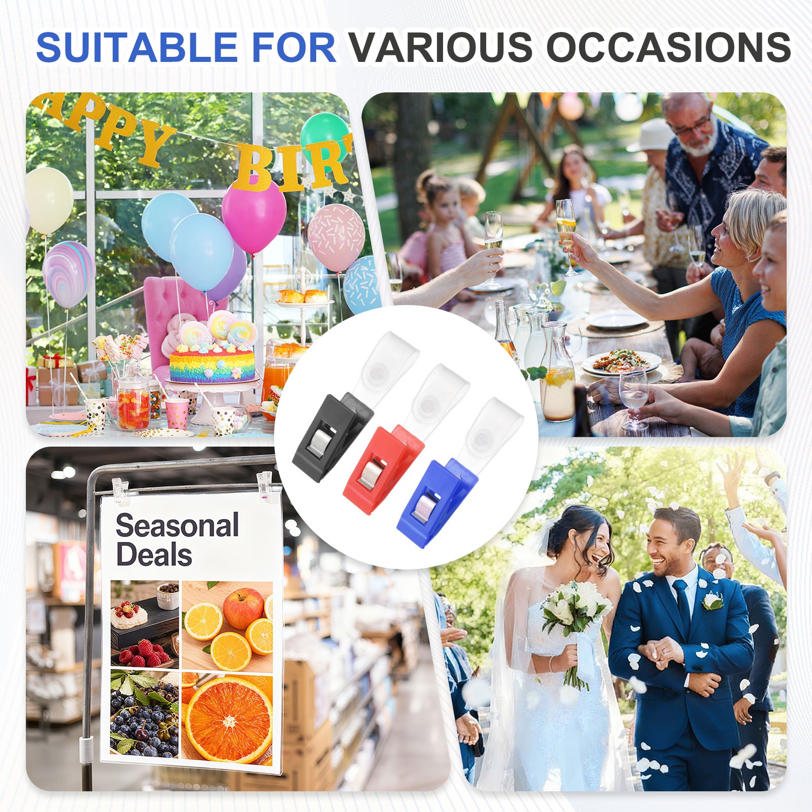 Garden Flag Clips, 10 Pcs Garden Flag Stoppers for Decoration Black