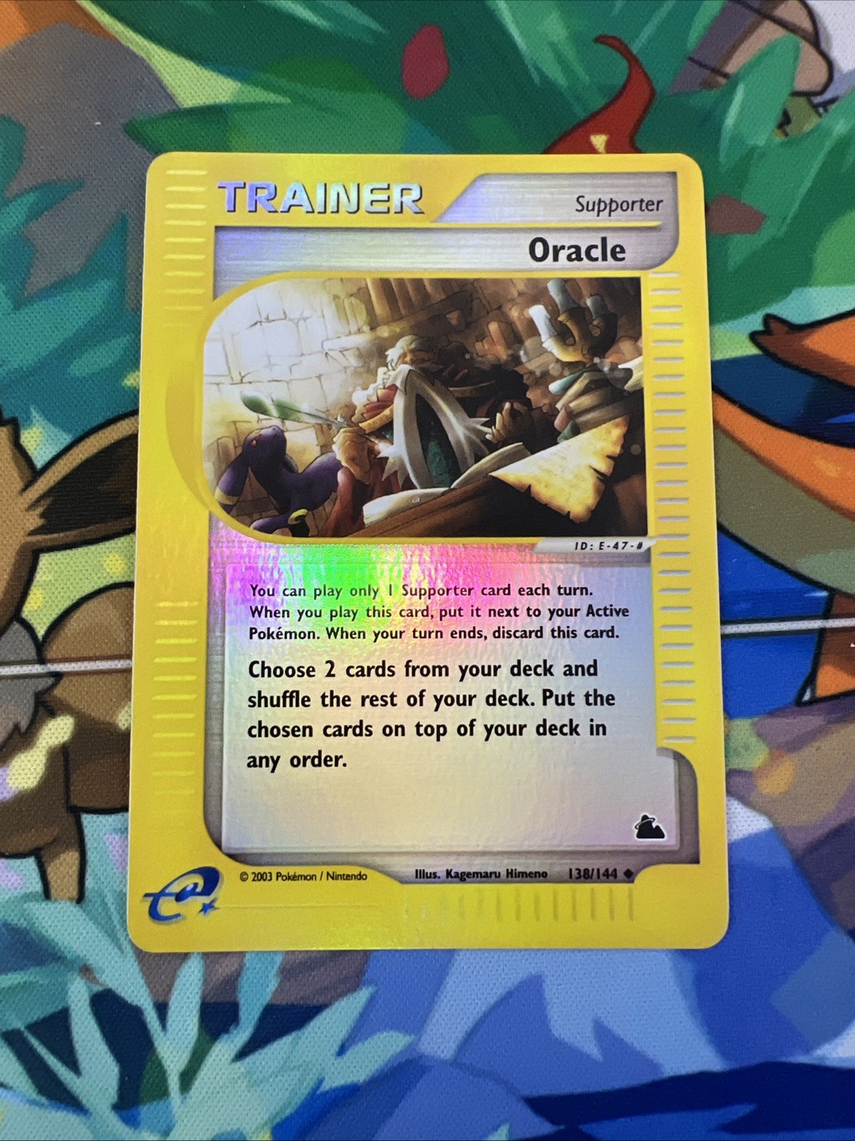 Oracle 138/144 Reverse Holo, 2003 Pokemon Skyridge, Near Mint