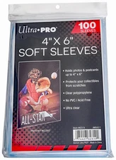 100 Ultra PRO 4x6 inch Premium Soft Sleeves Photo Postcard Acid Free Clear Poly