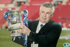 Carlo Ancelotti Italy Chelsea legend signed 12x8 photo Image A ACG CERTIFIED