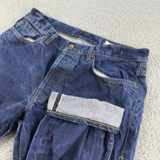 Imogene and Willie Denim Jeans Mens 33x26 Charlie Button Fly Selvedge Starched