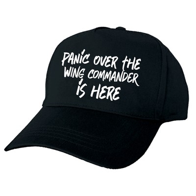 Add Your Job   PANIC OVER WING COMMANDER HERE CAP   individuelles Design   UK-Bestand