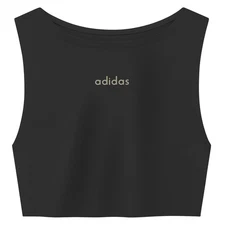 adidas Fear Of God Cropped Crew Neck Athletic Tank Top Womens Black Casual  Athl