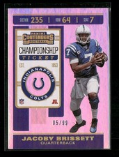 Jacoby Brissett 2019 Panini Contenders Championship Ticket #30 #/99 Colts