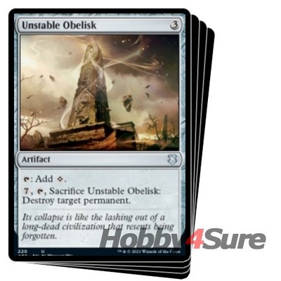 Unstable Obelisk X4 M/NM Magic MTG Adventures In The Forgotten Realms: Commander