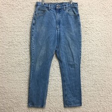 Carhartt Jeans 36x34 34x34 Mens Blue Traditional Fit Straight Denim Workwear