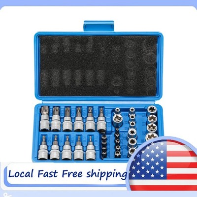 E-Socket 3/8''MDrive 34Set US 5/16''F Tool Case For Car 34pcs Handheld Tool 3/8''