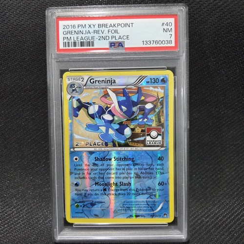 2016 Pokemon: GRENINJA 40/122 [2nd Place] [League Promo] XY Breakpoint NM PSA 7