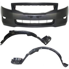 Bumper Cover Kit For 2008-2010 Accord Front 2-door Coupe 3pc With Fender Liner