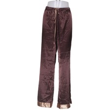 Lindex, Palazzohose, Größe: 48/50, Braun, Elasthan/Polyester, Satin, Damen #xLO