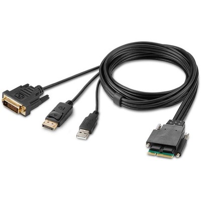 Belkin 6' Modular 4K DVI and DisplayPort Dual-Head Host Secure KVM Cable, TAA Co