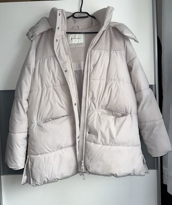 Tom Tailor Winterjacke Damen Jacke Mantel Hellgrau Greige Graubeige M/38