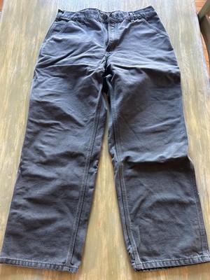 Carhartt Mens 34X29 Chino Khaki Olive Hiking Casual Cargo Patina Dye Pant