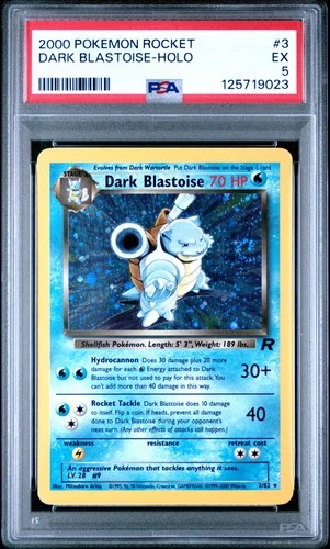 2000 POKEMON ROCKET #3 DARK BLASTOISE-HOLO PSA 5