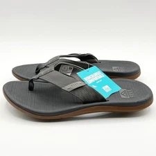 Reef Santa Ana Flip Flops Mens Size 10 Grey Cushion Comfort NEW