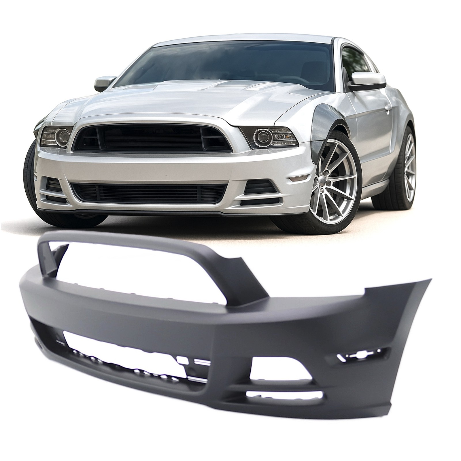 2013-2014 Ford Mustang Primed Front Bumper Cover FO1000670 DR3Z17D957ABPTM