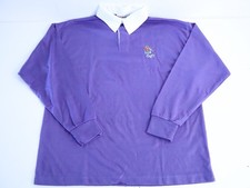 Image of City of London Academy Banner Purple Rugby Polo Shirt Long Sleeve Size 44in Men