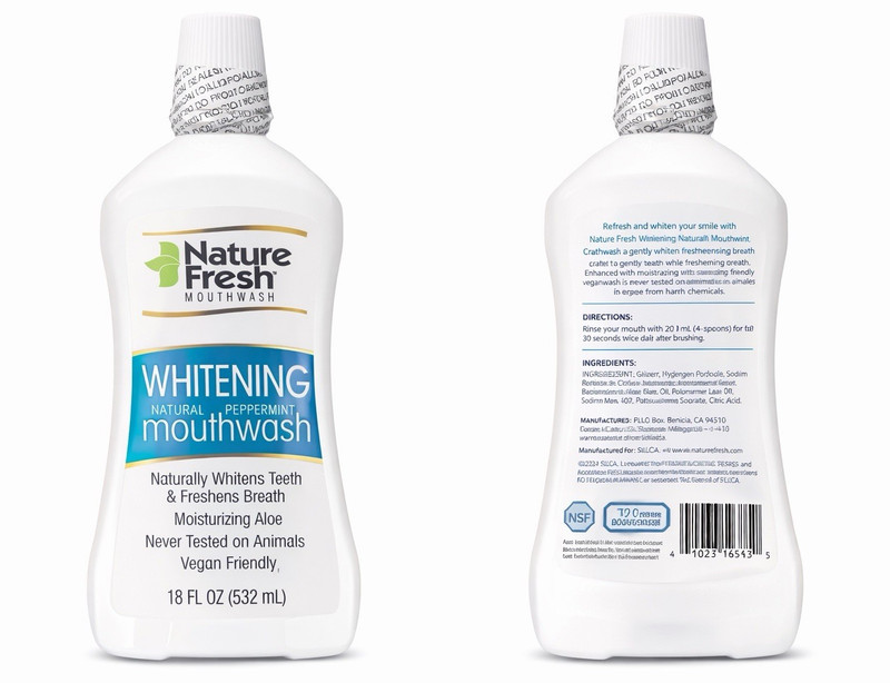 Nature Fresh Teeth Whitening Peppermint Mouthwash Vegan Cruelty-Free 18 fl oz