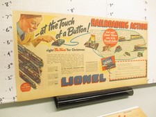 newspaper ad 1939 LIONEL TRAIN toy railroad premium free catalog TOUCH BUTTON