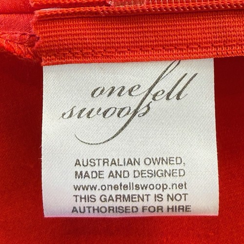 One Fell Swoop Size 12 Aus (8 US) Red Satin Gaia Twist Front Maxi Dress Designer - Picture 12 of 24