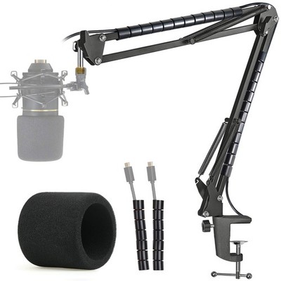 MXL 770 990 Microphone Stand with Pop Filter - Mic Suspension Arm+Sleeve
