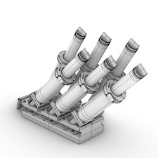 1/72/100/144/200/250/350 Mark 36 Mod 7 SRBOC Short Range Bait 3D Printed Model