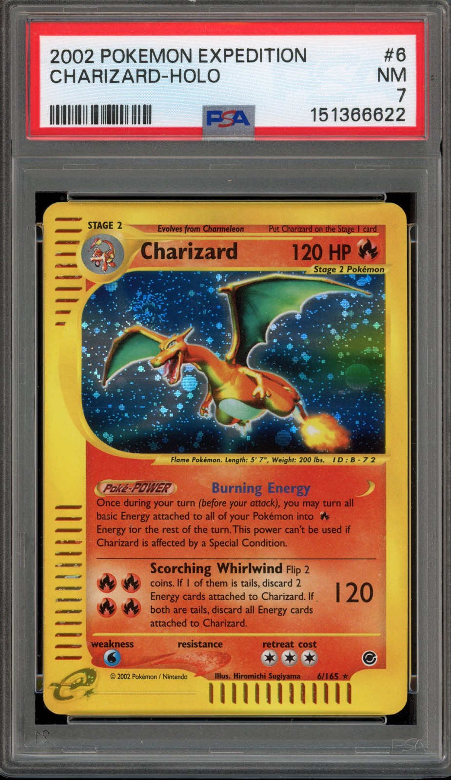 Pokemon Charizard Expedition Holo Rare #6 PSA 7