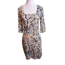 Jean-Pierre Klifa (Paris) Multi colored/neutral blues womans dress size medium 