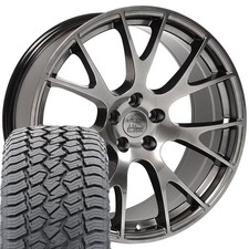 Dg69 Hyper 22x10 Wheels 28545r22 At2 Tires Set Fits Dodge Ram