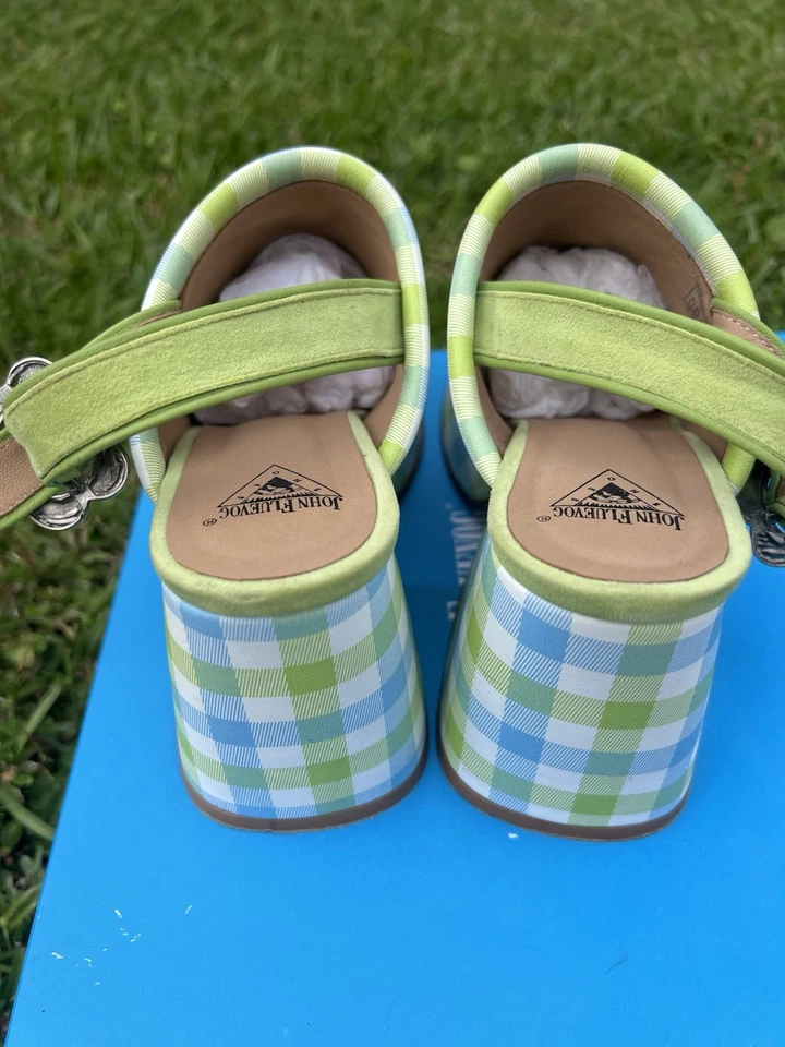 Sandalia Plataforma John Fluevog Talla 7 Años 60 70 Retro Foto 3 de 4