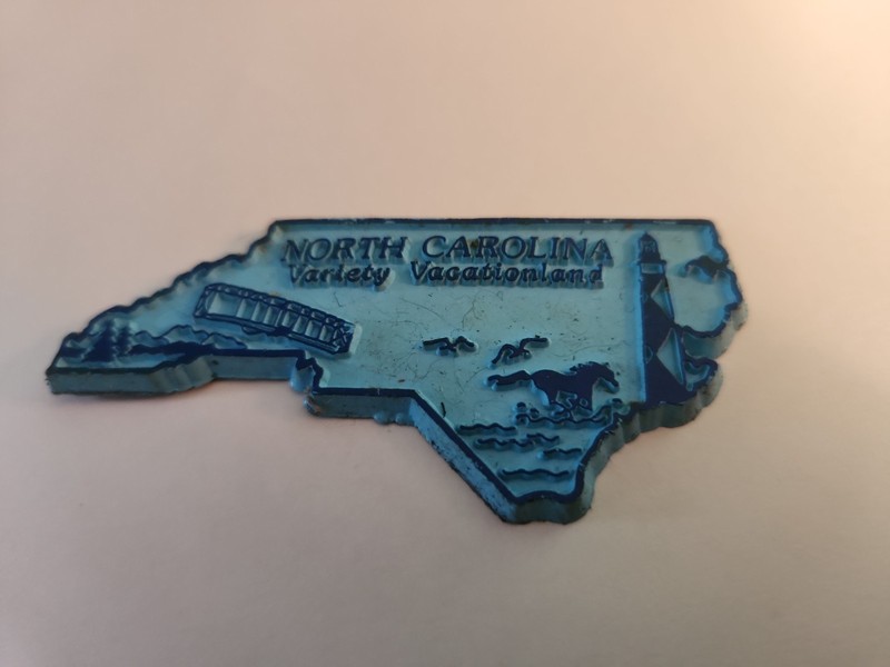 Vintage Magnetic Collectibles North Carolina Rubber Refrigerator Magnet