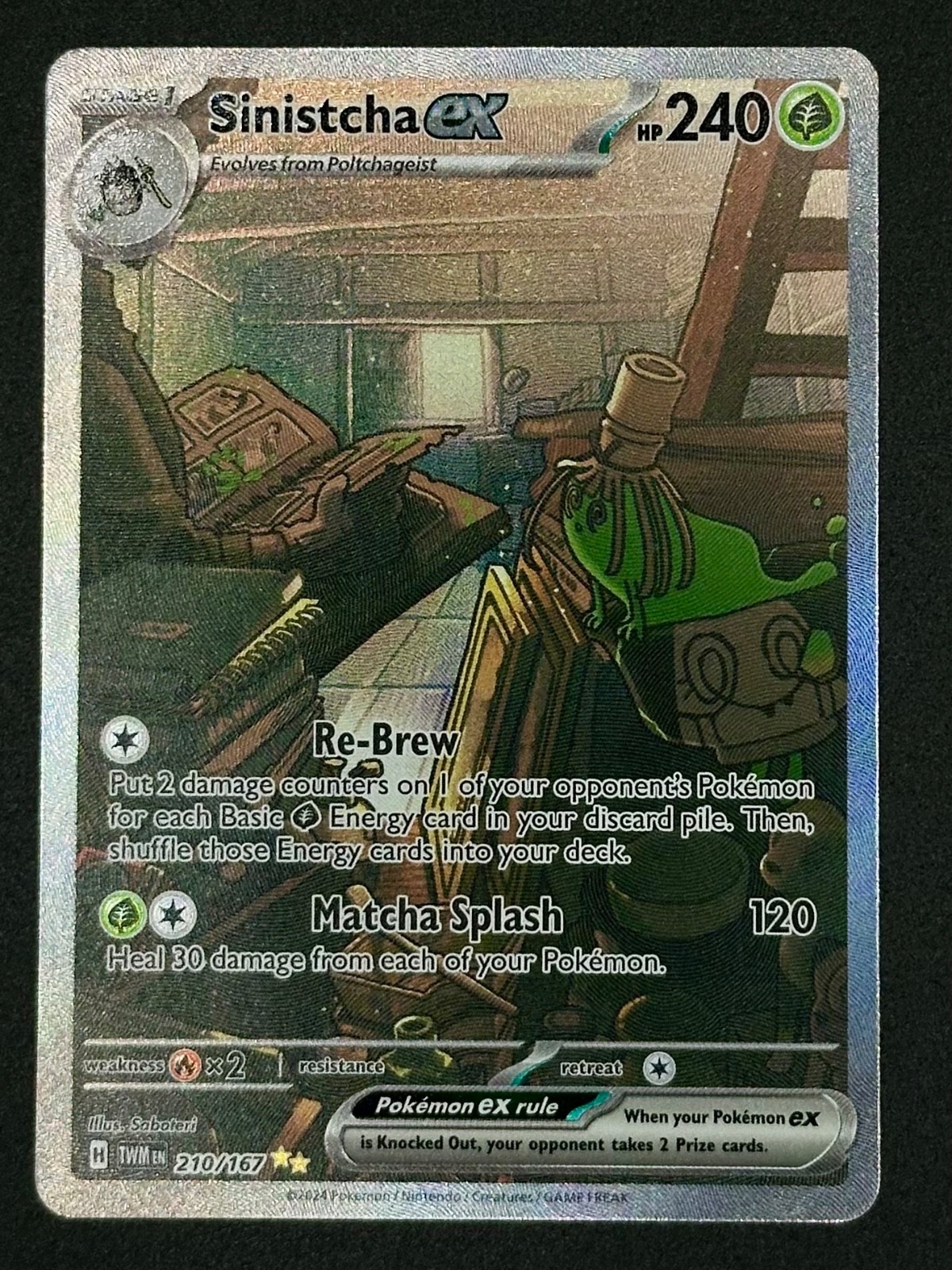Sinistcha ex 210/167 SIR Twilight Masquerade SV06 English Pokemon TCG Near Mint