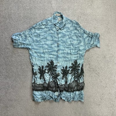 HAWAII Hemd Hawaiishirt Floral G-L Magnum Rockabilly Hawaiianer Aloha 30014 Blau