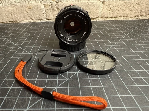 ✅[Very Good] Canon FD 50mm f/1.8 Lens-Prime-Tested-Clean-W/ Caps and UV Filter✅