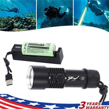 Underwater Flashlight Professional Diving Light LED Waterproof Dive Scuba Lamp