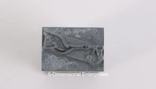 Vintage KINGSLEY Hot Foil Stamp Machine Emblem Die - STORK & BABY -  1/4" Type