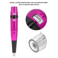 Rose Red Electric Permanent Makeup Pen Eyebrow Lip Tattoo Machine