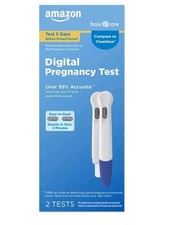 Amazon Basic Care Digital Pregnancy Test, Early Detection 5 Days Befor Pack of 2