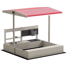 Arenero de Madera para Niños con Techo Re…
