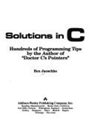 Solutions in C Taschenbuch Rex Jaeschke