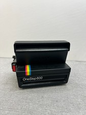 Vintage Black Polaroid Land instant Camera One Step 600 Rainbow